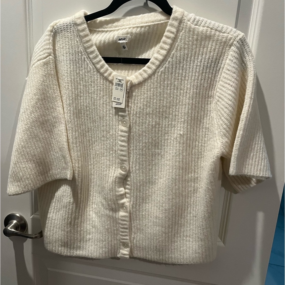 Aerie Short Sleeve Cardigan